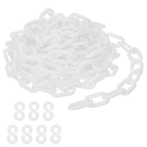 White plastic chain ft 6mm - chain,, 16