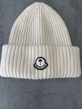 Moncler  Palm Angels Off White Wool Beanie Hat