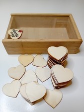 50 Plywood Laser Cut Hearts
