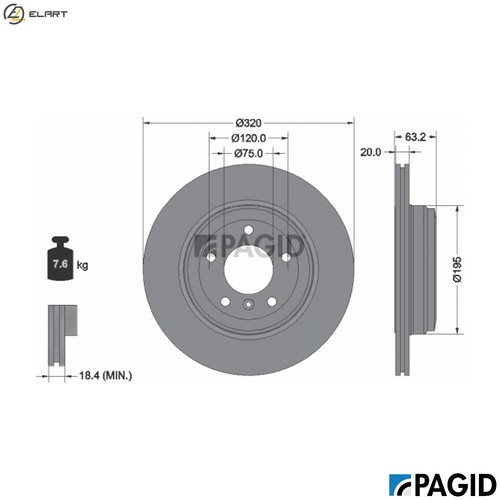 Brake disc 54227nc for bmw - for,