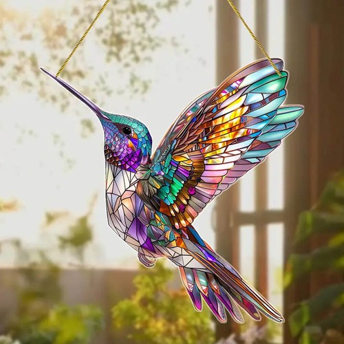Cute sun catcher stained bird - sun,