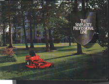The 1989 Simplicity Line of Professional Lawn Mowers Brochure Leaflet