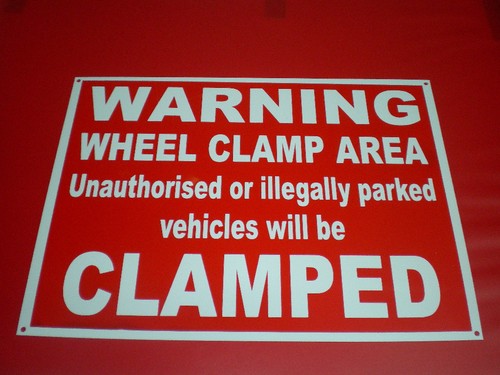 Warning wheel clamp - wheel,