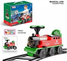 6V Kids Xmas Ride On Train Track Electric Ride On Toy Car Toddlers Sammar Gifts