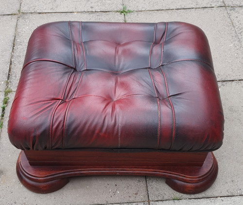 Antique oxblood red - , leather