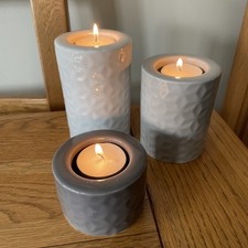 Set Of 3 Ceramic Tealight Holders *Next*
