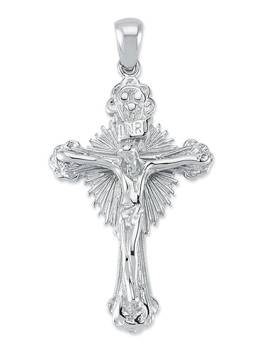 925 sterling silver crucifix - silver,