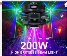 200W RGBW 6 Arms Rotate Laser