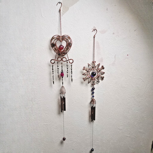 Glass bead wind chime hanging - wind,