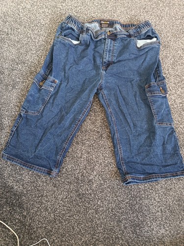 Demin cargo shorts blue 36 - cargo,