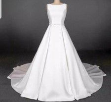 UK Bridal Satin White Ivory