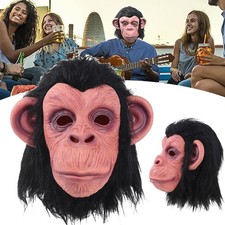 Halloween Monkey Mask Latex Full Head Animal Chimp Mask Cosplay Gorilla Mask