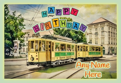 Happy birthday bus - bus, card