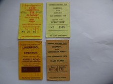 4 Liverpool Ticket Stubs - Cup