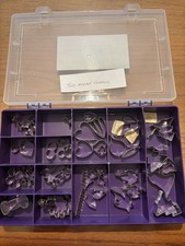 Metal Cake Decorating Cutters - job lot - comes with storage container.  