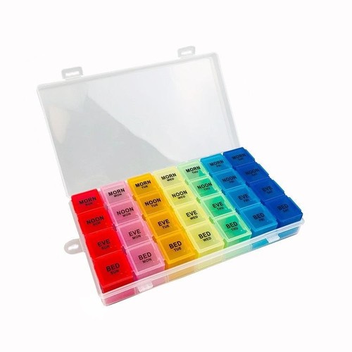 Grid weekly pill organizer - 28,