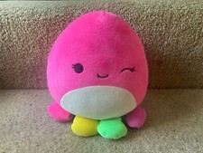 Squishmallow 7” Lasla The Octopus  Pink With Multicoloured Tentacles