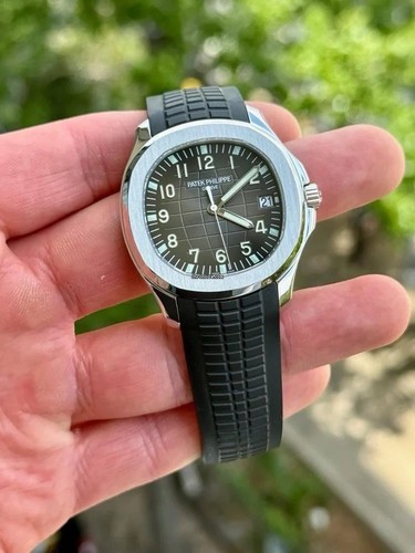 Black silicone strap for patek - black,