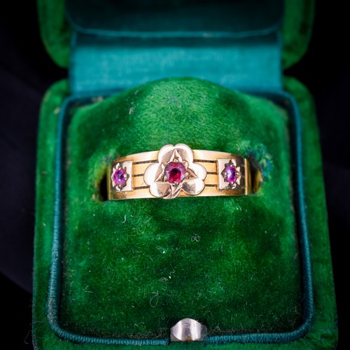 Antique ruby three stone - antique,