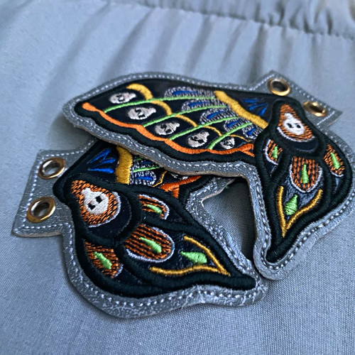 Embroidered butterfly with - embroidered,