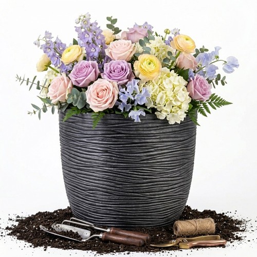 Pewter grey giant round - pewter,