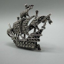 Silver Marcasite Sailing