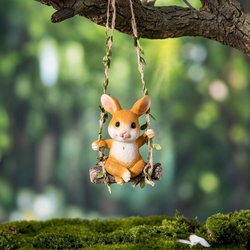Hanging rabbit tree ornament - hanging,