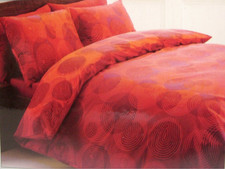 KING SIZE DUVET SET Red Circle