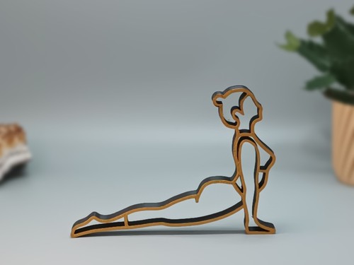 Women yoga sculpture - yoga, cobra
