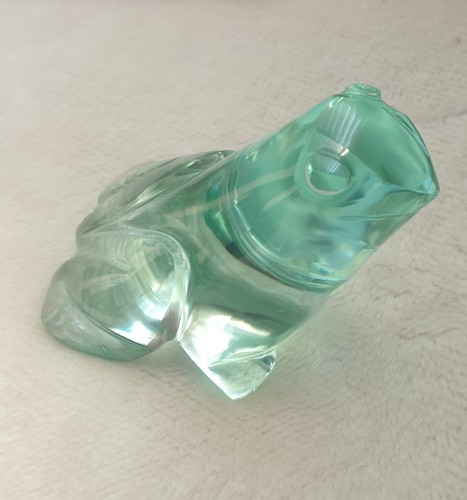 Faceted art glass - glass, frog