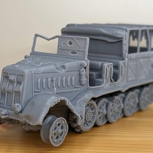 Destroyed german halftrack - german,