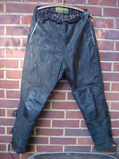 1970's BARBOUR INTERNATIONAL WAX & LEATHER  TROUSERS - SIZE 35