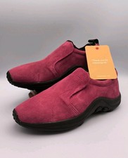Womens Cotton Traders Casual Suede Slip In Shoes NEW Raspberry Colour UK SIZE 3