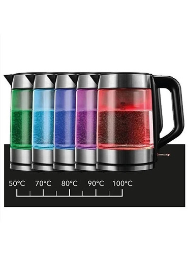 Colour changing glass kettle - changing,