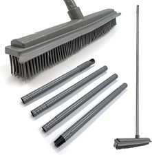 Soft Rubber Broom Squeegee 120cm Multi-Section Metal Handle Carpet Sweeper OPEN