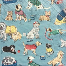 x2 Dogs paper napkins for