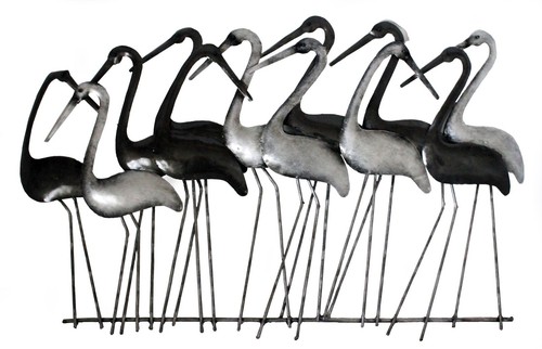 Flamingos pink silver - or, silver/black