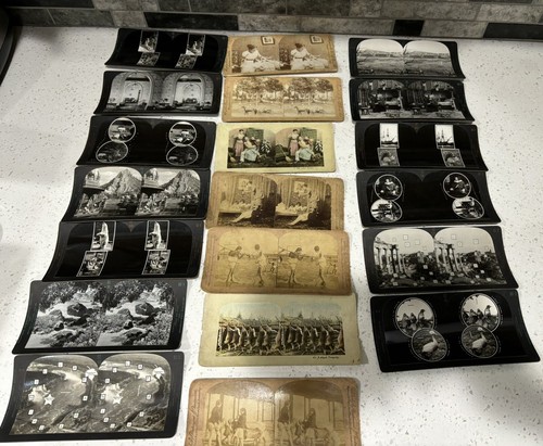 Stereoscope cards keystone lot - cards,