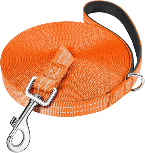 15m orange dog lead viz - dog,