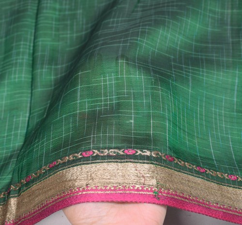 Sushila vintage green sari - sushila,