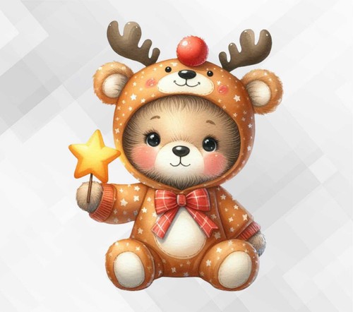 Teddy bear reindeer costume - bear,