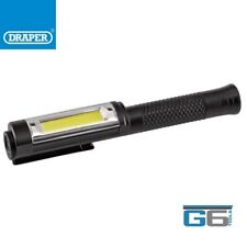 DRAPER 5W COB LED WORKLIGHT RECHARGEABLE ALUMINIUM PENLIGHT, STOCK NO: 90101
