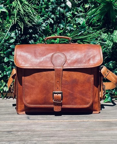 Leather bag vintage genuine - leather,