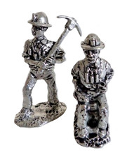 Cornish tin miner - miner, pewter