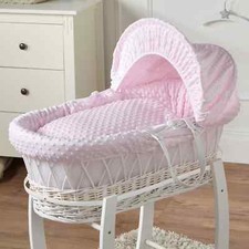 Baby Moses Basket Pink Dimple