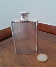 Vintage EPBM  2oz engine turned hip flask