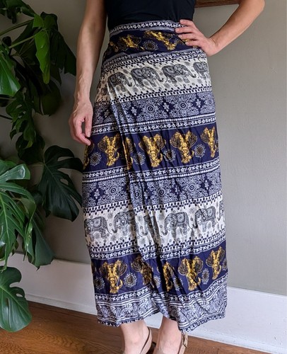 Thai sarong wrap skirt maxi - wrap,