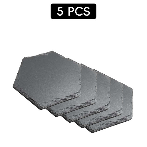 5pcs slate coaster sets heat - 5pcs,,