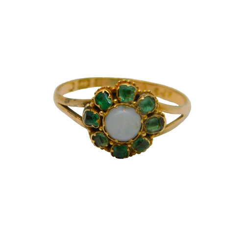 Victorian 9ct gold - victorian, emerald