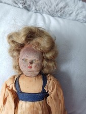 Doll 1920s-30s chad valley small doll poor condition ideal halloween prop scary